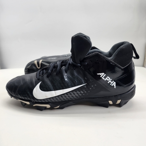 Nike Alpha Menace Shark 2 Football Cleats Mens 14 Shoes Black BV0146-001 - Picture 9 of 16